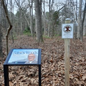 Barnes Woods welcome signs
