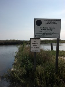 Toddville Public Boat Ramp Sign